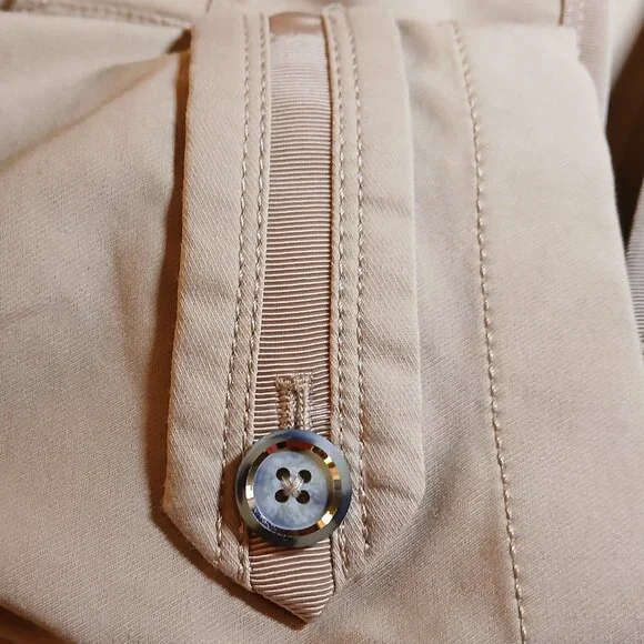 WHITE HOUSE BLACK MARKET Golden Tan Jacket with Satin & Button Details - Picture 10 of 11